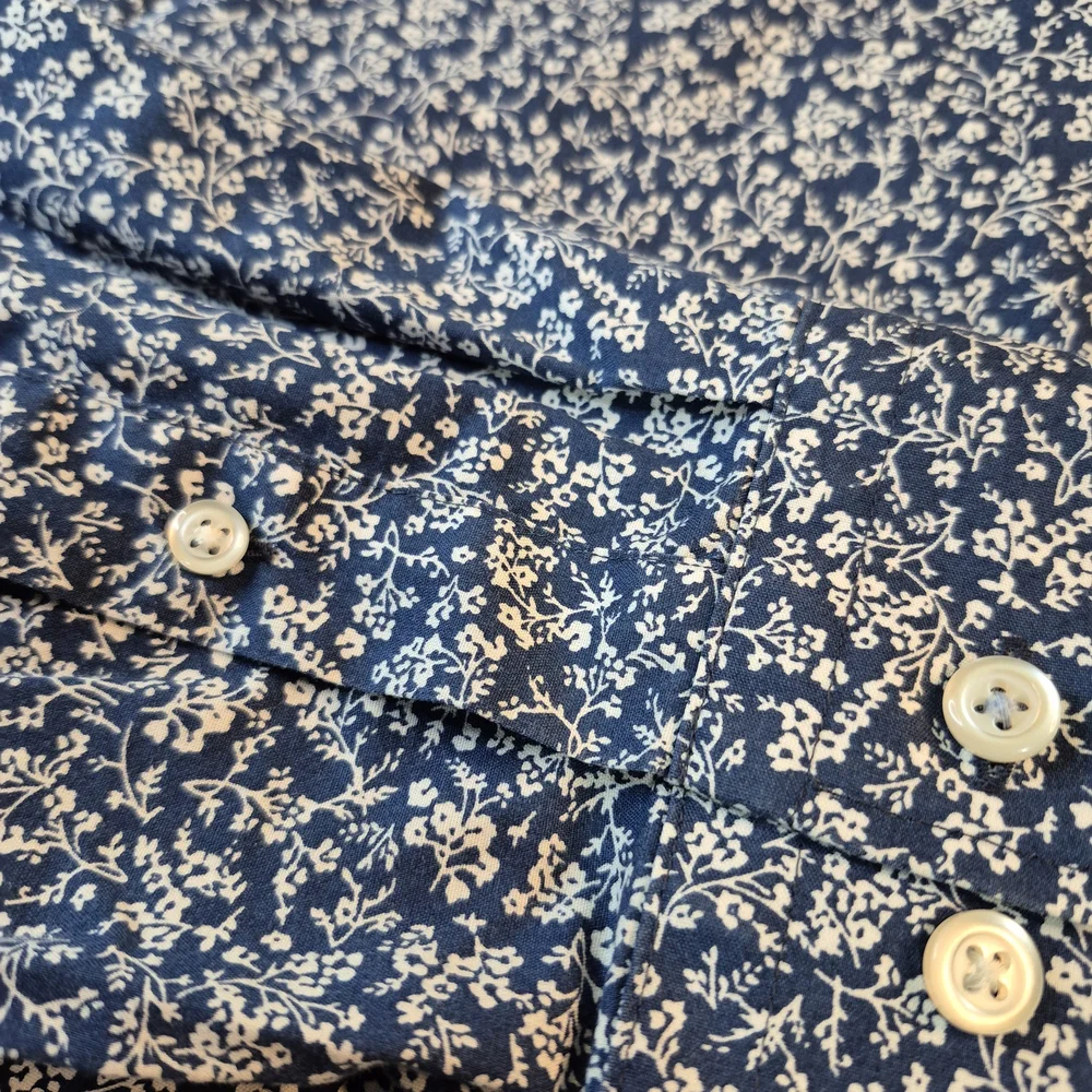 Banana Republic Navy Floral Button Down Shirt 3146/457